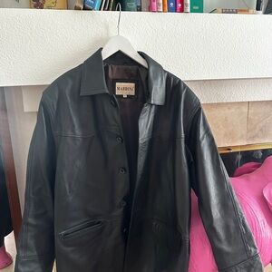 Mardini Black Leather Men's Jacket